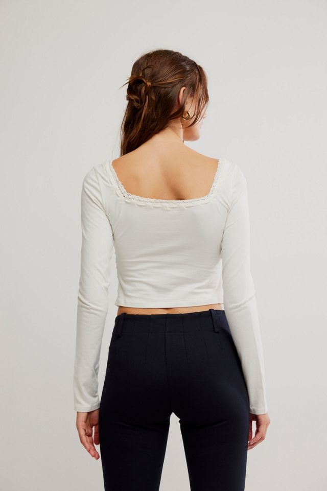 フリーピープル Free People Scarlet Smocked Long Sleeve レディース シャツ トップス Clean Ivory Free People Scarlet Smocked Long Sleeve Top – Dsquared Clothing
