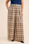 Selkie Wide Leg Plaid Trousers