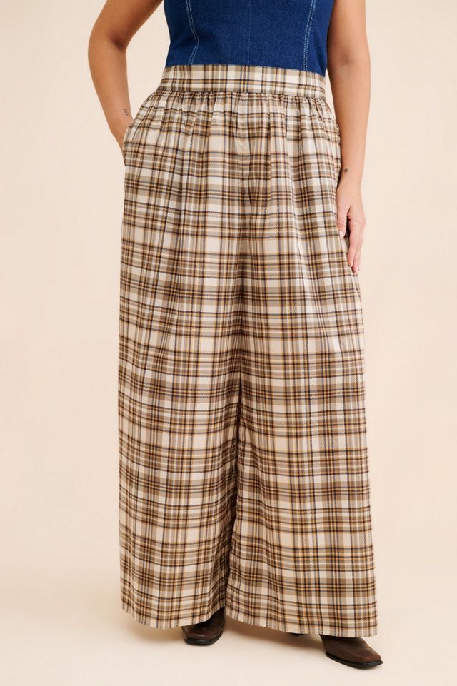 Selkie Wide Leg Plaid Trousers #4