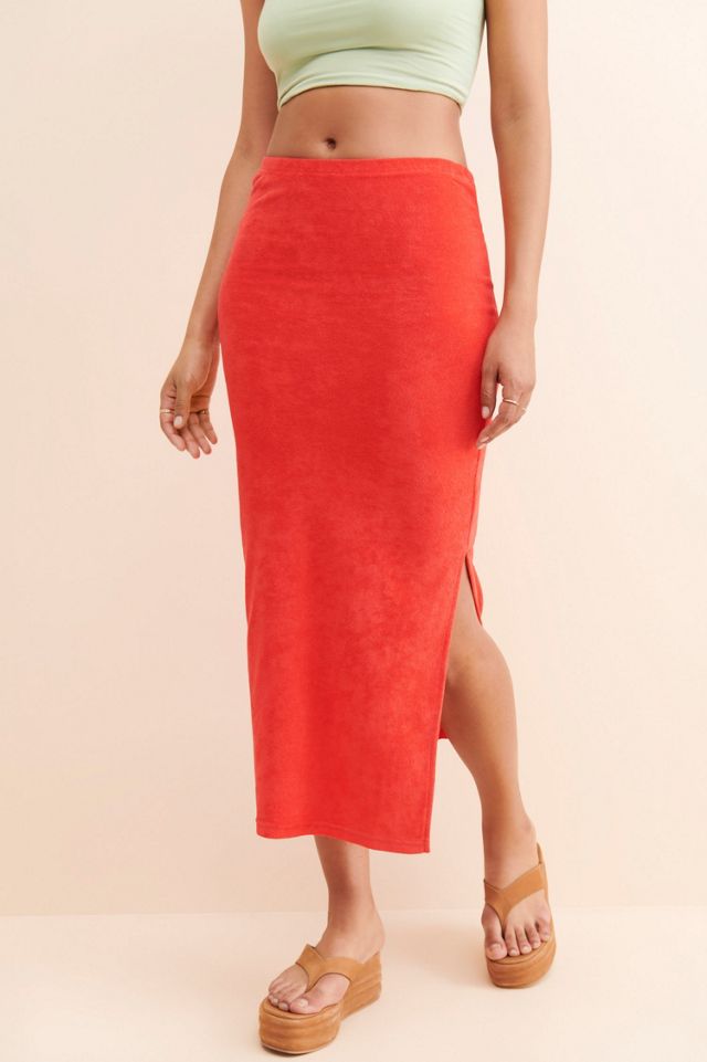 Araminta James Bailey Terry Cloth Column Skirt #2