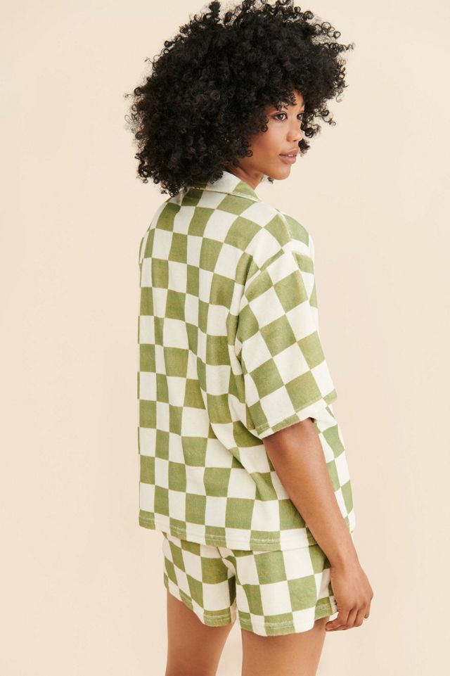 ONA Checker Terry Oversized Button Down #1