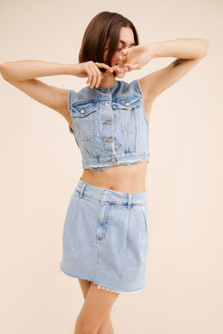 AGOLDE Becker Denim Mini Skirt