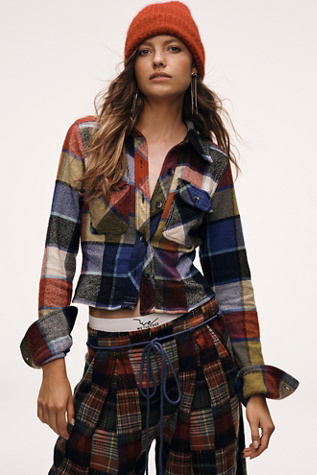Женская рубашка We The Free Winnie Plaid, цвет: Комбинированный — фото 5
