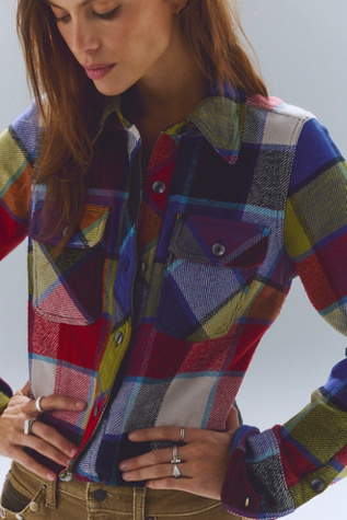 Женская рубашка We The Free Winnie Plaid, цвет: Комбинированный — фото 2