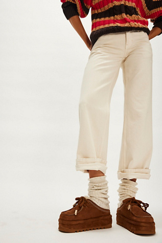Blizzard Platform Mules by Naked Wolfe at Free People in Tan, Size: EU 39