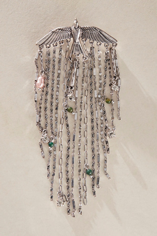 Cresta Dangle Brooch by Free People in Silver
