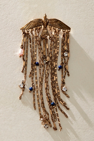 Cresta Dangle Brooch by Free People in Gold