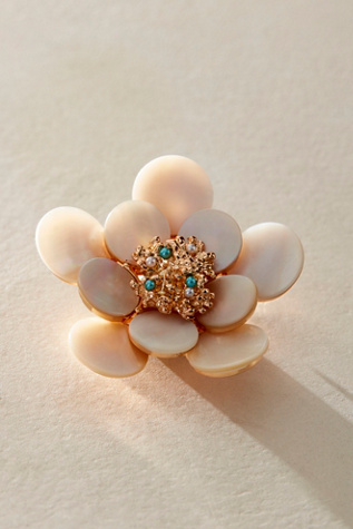Reflections Embellished Brooch by Free People in White