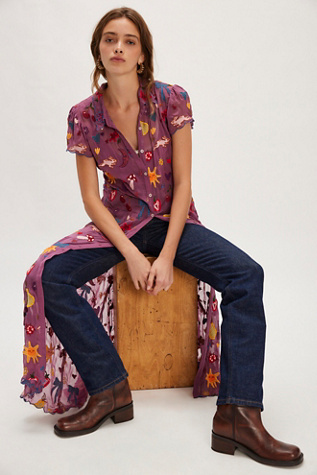Picture Book Maxi Dress by Free People in Purple, Size: XS