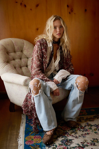 High Low Printed Duster