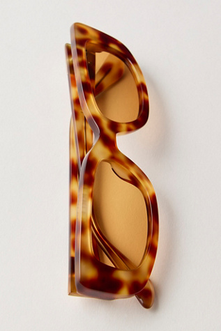Indy Delancey Square Sunglasses at Free People in Brown