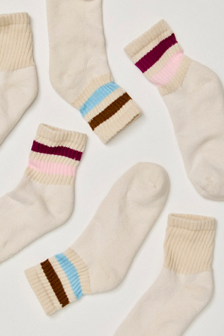 Retro Shortie Crew Sock Pack by American Trench at Free People in White