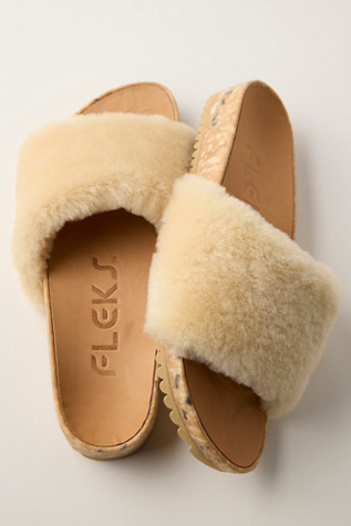 Fleks San Ysidro Slides at Free People in Tan, Size: US 7