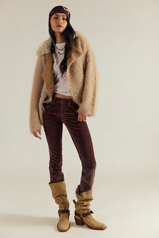 We The Free Oracle Velvet Low-Rise Slim Straight Jeans