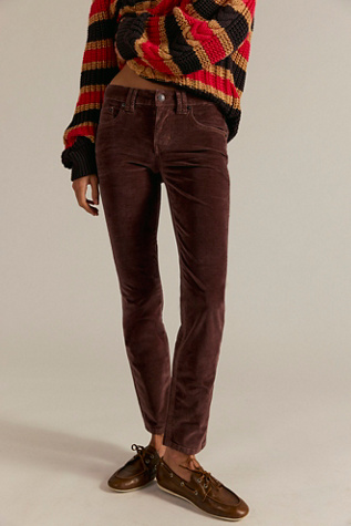 We The Free Oracle Velvet Low-Rise Slim Straight Jeans