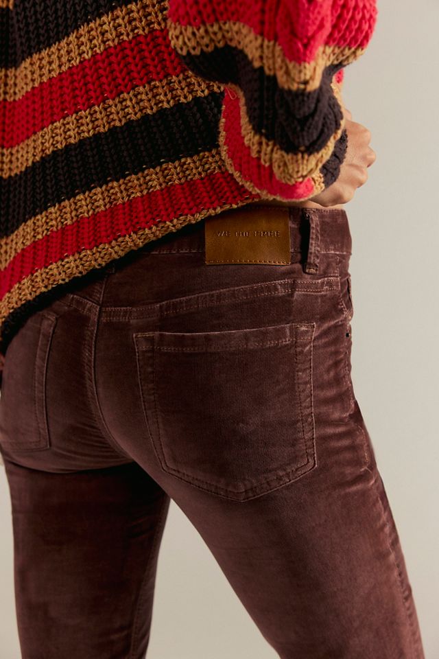 We The Free Oracle Velvet Low-Rise Slim Straight Jeans #4