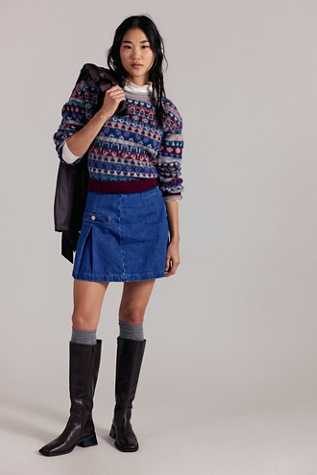 MOTHER The Take In Interest Mini Skirt