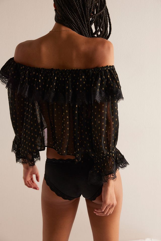 For Love & Lemons Liz Lurex Dot Top #1