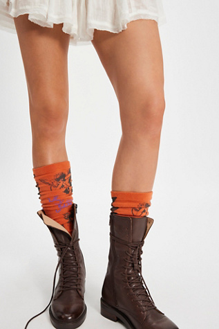 I Love You Over The Knee Socks by Magnolia Pearl at Free People in Orange