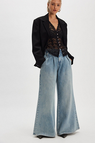 We The Free Forager Skirt Jeans at Free People in Light Wash, Size: 26