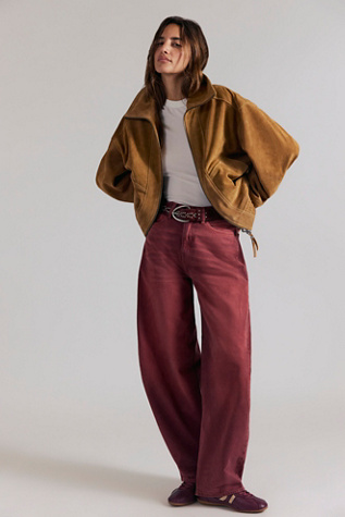 We The Free Bodie Arc Jeans at Free People in Red, Size: 30