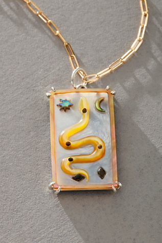 Maura Green Serpent Tarot Card Charm