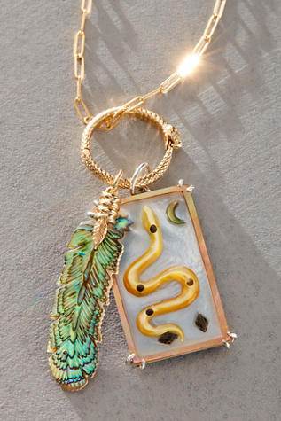Женские аксессуары Maura Green Oroboros Charm Holder, цвет: Золотой — фото 3