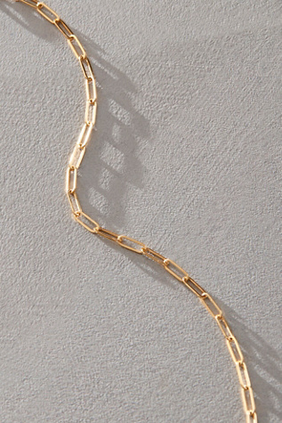 Женская цепочка Maura Green Mini Paperclip Chain, цвет: Золотой — фото 2
