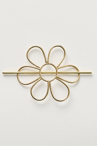 Rachel Pfeffer Daisy Hair Pin at Free People in Brass