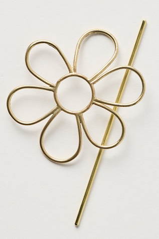 Женские аксессуары для волос Rachel Pfeffer Brass Daisy Hair Pin, цвет: Латунный — фото 3