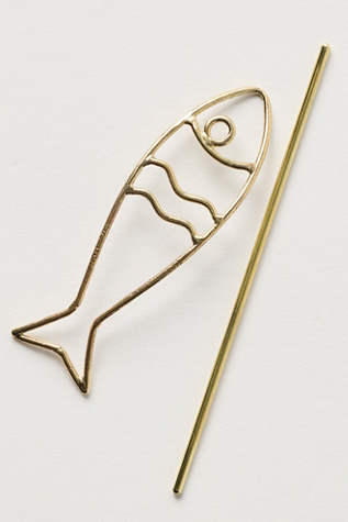 Женские аксессуары для волос Rachel Pfeffer Brass Sardine Hair Pin, цвет: Латунный — фото 3