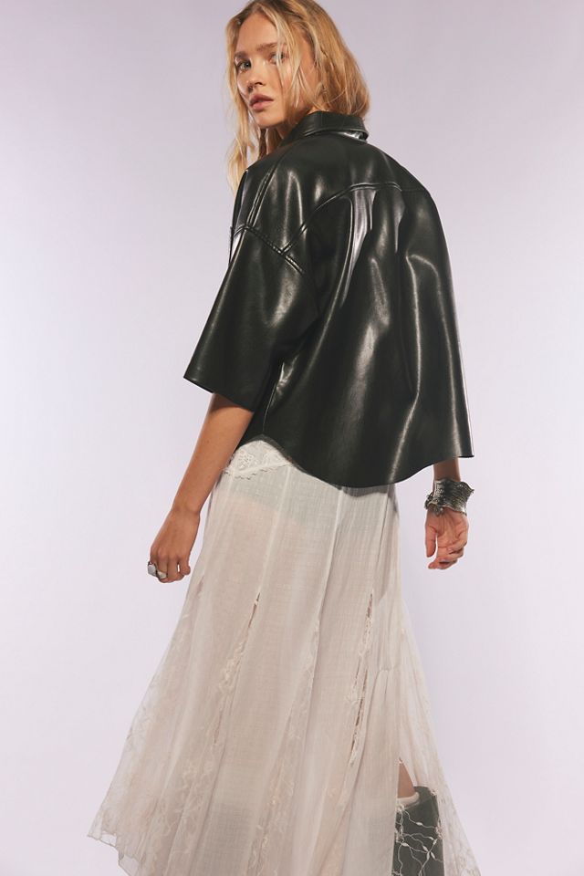 Citizens of Humanity Frances Vegan Leather Top #1