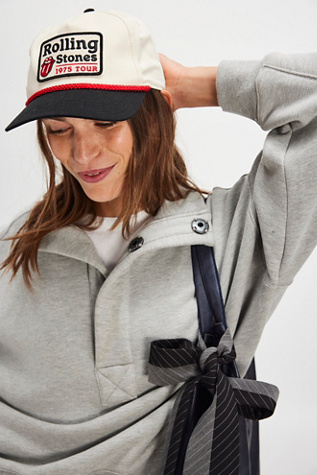 Rolling Stones Band Baseball Hat by Free People in White
