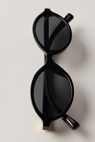 Женские солнцезащитные очки Free People Oh Hello Rounded Oval Sunglasses, цвет: Чёрный — фото 4