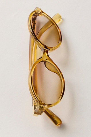Oh Hello Round Sunglasses at Free People in Honey Olive