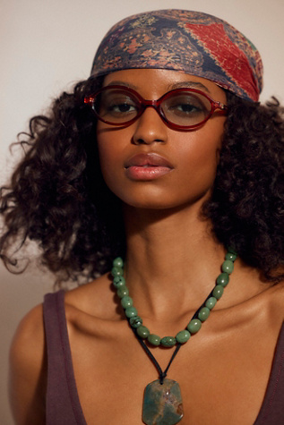 Oh Hello Round Sunglasses at Free People in Crystal Cherry & Ocean