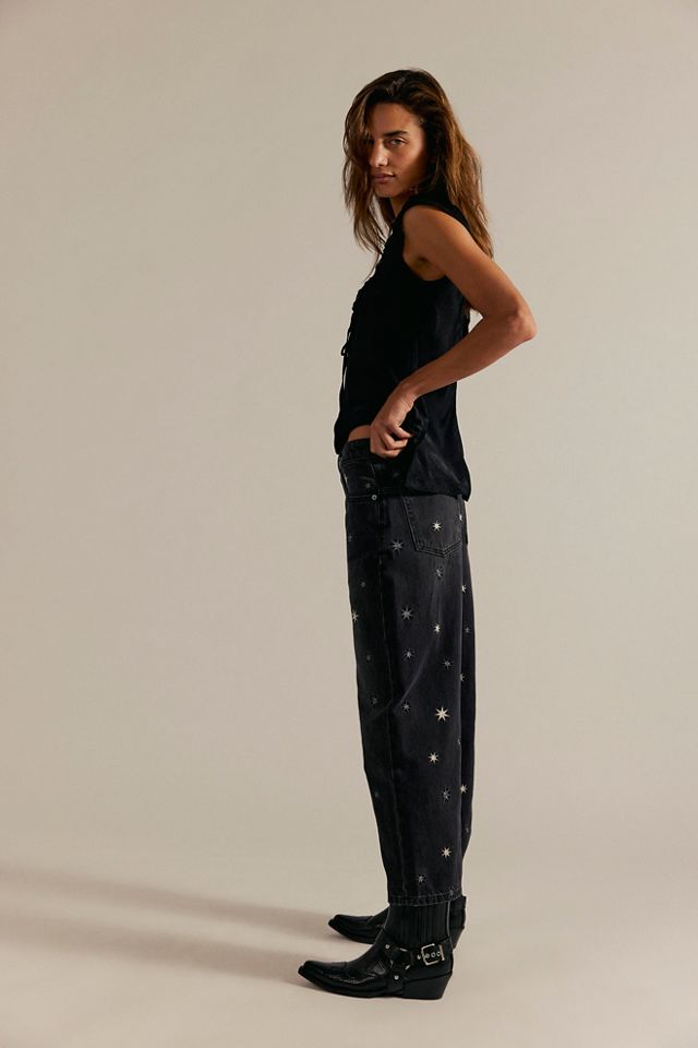 We The Free Deep Trance Shine Embroidered Dropped Boyfriend Jeans #2