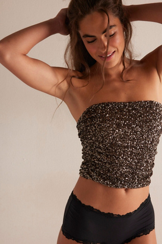 Leading The Way Tube Top by Intimately at Free People in Raven Combo, Size: Large