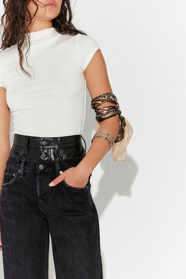 AGOLDE Elson Leather Jeans #3