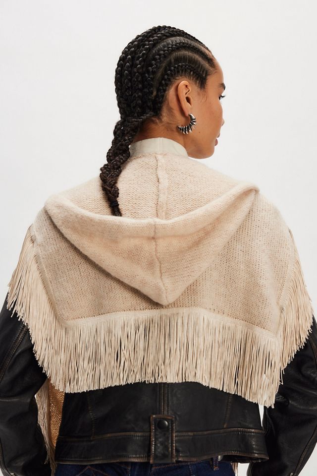 Fringed Hooded Scarf #1