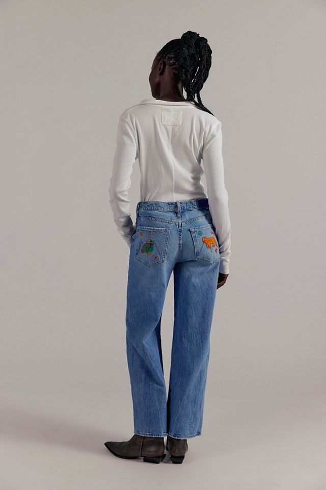 MOTHER The Dodger Flood Embroidered Jeans #2
