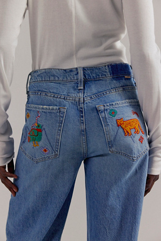 MOTHER The Dodger Flood Embroidered Jeans