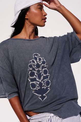 Harmony Tee by FP Movement at Free People in Blue Indigo Combo, Size: Medium