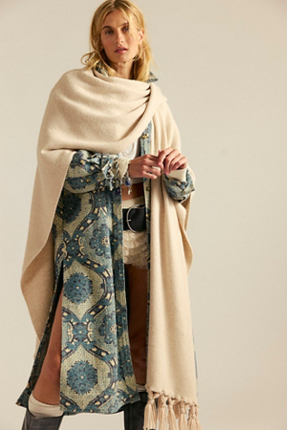 Blanket Duster Wrap Top at Free People in Ivory