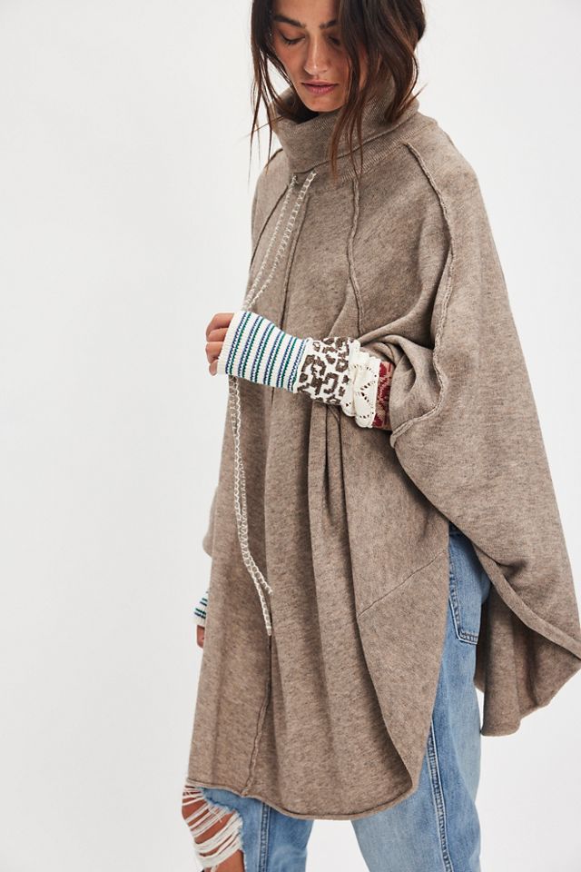 Tell Me More Knitted Poncho #3