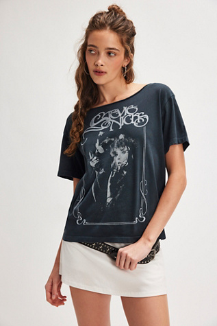 Stevie Bella Donna Off-The-Shoulder Tee by Daydreamer at Free People in Black, Size: M
