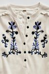 Fleur Embroidered Cuff Top