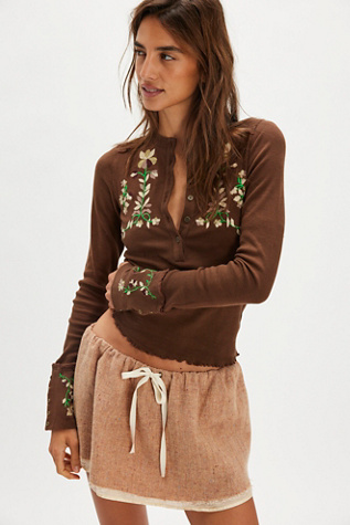 Fleur Embroidered Cuff Top product page