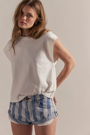 Женские шорты OneTeaspoon Bandits Printed Low-Waist, цвет: Пляжный полосатый