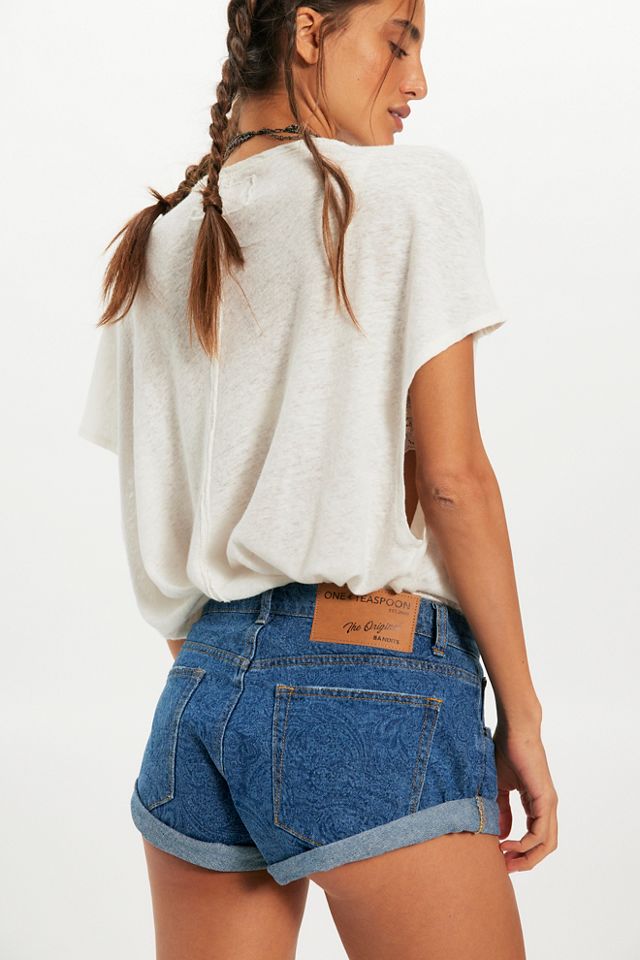 OneTeaspoon Bandits Printed Low-Waist Shorts #2